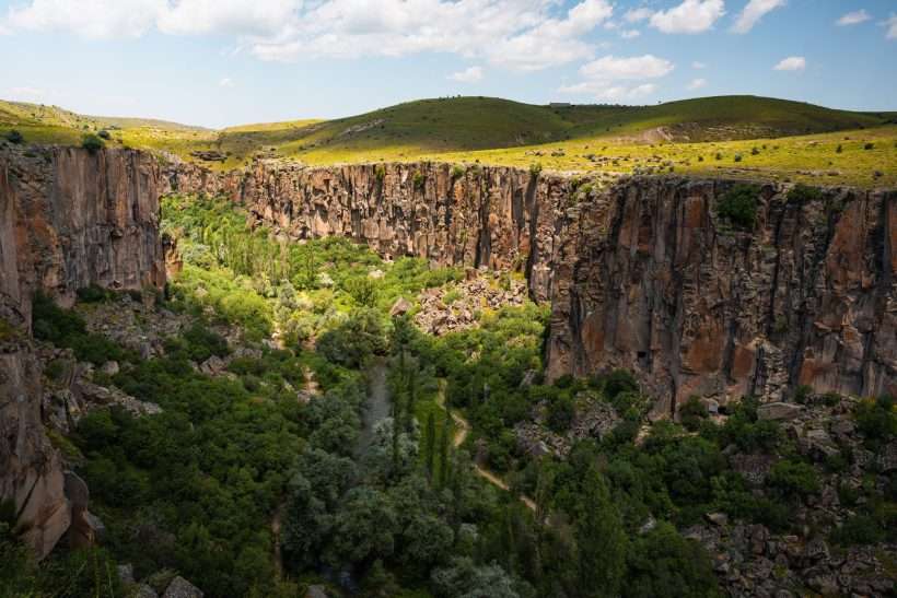 Ihlara Valley Canyon in Cappadocia