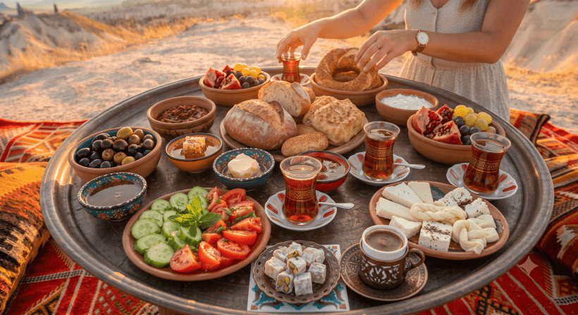 Cappadocia Sunrise Breakfast & Hot Air Balloon Watching Cappadocia Sunrise Breakfast & Hot Air Balloon Watching